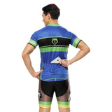 Green-strip CYCLING Letter Blue Cycling Short-sleeve Jersey Exercise Bicycling Pro Cycle Clothing Racing Apparel Outdoor Sports Leisure Biking Shirts Team Summer NO.818 -  Cycling Apparel, Cycling Accessories | BestForCycling.com 