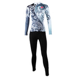 Ilpaladino Flowers Grey Blue Elegant Woman's Cycling long-sleeve Jersey/Suit Spring Summer Sportswear Apparel Outdoor Sports Gear NO.324 -  Cycling Apparel, Cycling Accessories | BestForCycling.com 