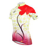 Ilpaladino Red Flowers Summer Women's Short-Sleeve Cycling Jersey Biking Shirts Breathable Outdoor Sports Gear Leisure Biking T-shirt Sports Clothes NO.597 -  Cycling Apparel, Cycling Accessories | BestForCycling.com 