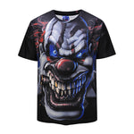 Gothic Clown Mens T-shirt Graphic 3D Printed Round-collar Short Sleeve Summer Casual Cool T-Shirts Fashion Top Tees DX803007# -  Cycling Apparel, Cycling Accessories | BestForCycling.com 