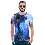 Black & White Clouds Blue Sky Mens T-shirt Graphic 3D Printed Round-collar Short Sleeve Summer Casual Cool T-Shirts Fashion Top Tees DX802011# -  Cycling Apparel, Cycling Accessories | BestForCycling.com 