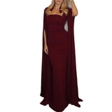 French Style Slim Fit Solid Color Slit Dress