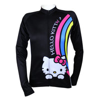 Cartoon World-HELLO KITTY Women's Long/short-sleeve Cycling Suit/Jersey Jacket T-shirt Summer Spring Autumn Clothes Sportswear Pro Cycle Clothing Racing Apparel Outdoor Sports Leisure Biking T-shirt Black Kit NO.025 -  Cycling Apparel, Cycling Accessories | BestForCycling.com 