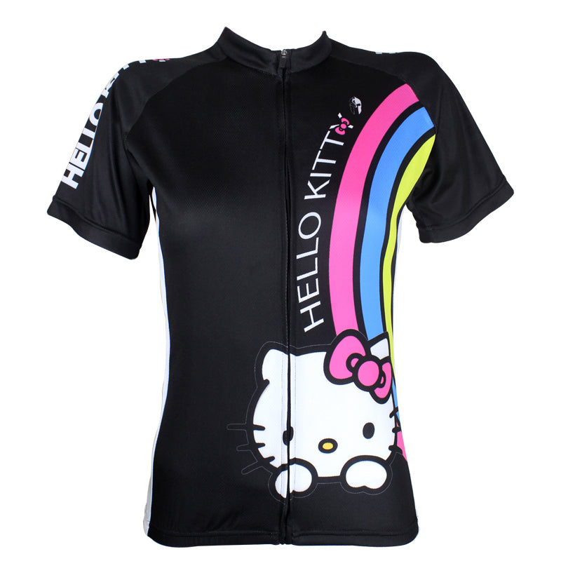 Cartoon World-HELLO KITTY Women's Long/short-sleeve Cycling Suit/Jersey Jacket T-shirt Summer Spring Autumn Clothes Sportswear Pro Cycle Clothing Racing Apparel Outdoor Sports Leisure Biking T-shirt Black Kit NO.025 -  Cycling Apparel, Cycling Accessories | BestForCycling.com 