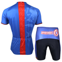 Marvel Comics Hero Short/Long-sleeve Cycling Jersey T-shirt Summer Spring Autumn Clothes Apparel Outdoor Sports Gear Leisure Biking Sportswear Captain American NO.040 -  Cycling Apparel, Cycling Accessories | BestForCycling.com 