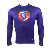 Marvel Comics Hero Short/Long-sleeve Cycling Jersey T-shirt Summer Spring Autumn Captain America NO.040 -  Cycling Apparel, Cycling Accessories | BestForCycling.com 