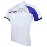 Ilpaladino France Simple White Men's Breathable Quick Dry Short-Sleeve Cycling Jersey Bicycling Shirts Summer Apparel Outdoor Sports Gear Upper Wear NO.050 -  Cycling Apparel, Cycling Accessories | BestForCycling.com 