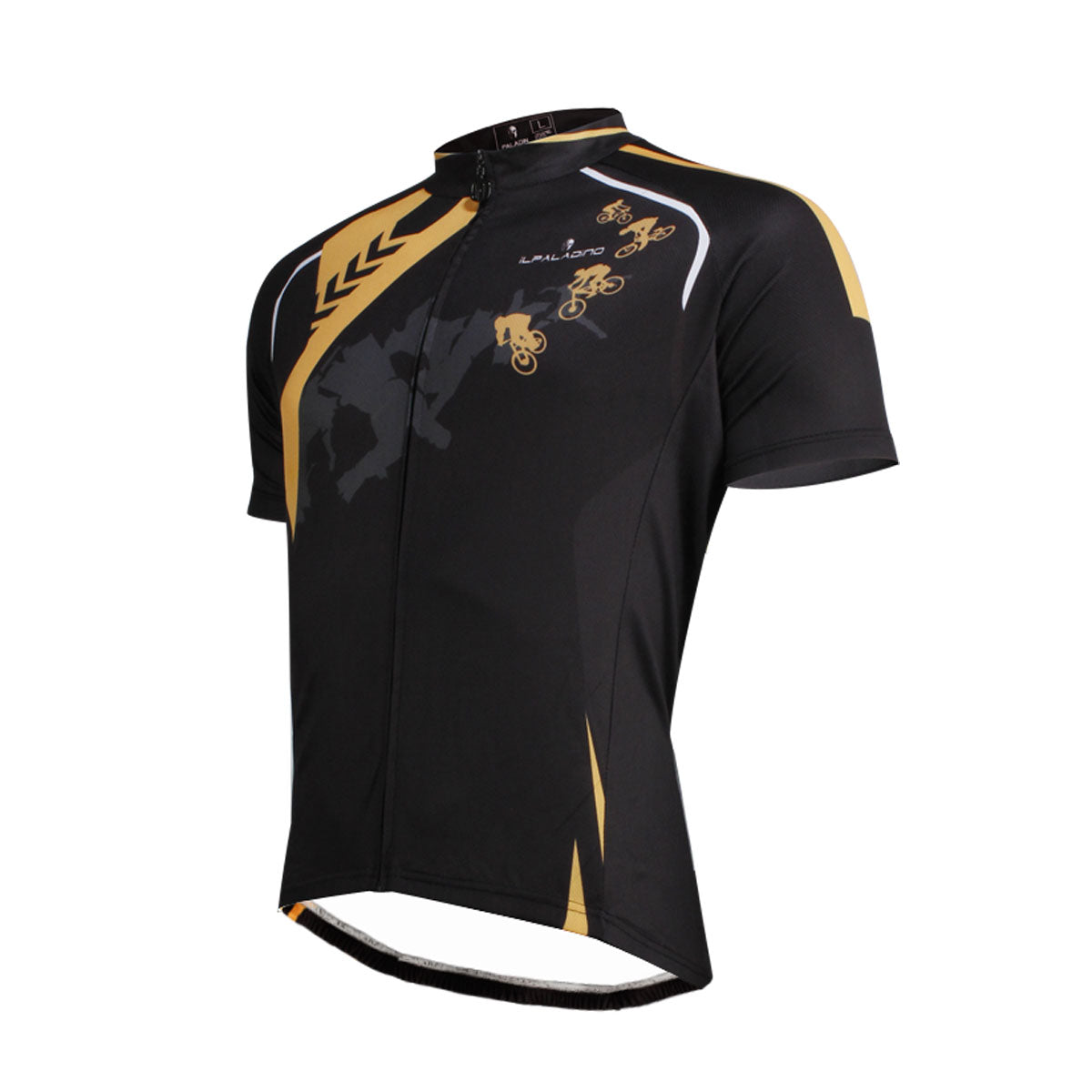Ilpaladino Cool Black Cyclist Breathable Cycling Jersey Men's Short-Sleeve Sport Bicycling Summer Spring Autumn Pro Cycle Clothing Racing Apparel Outdoor Sports Leisure Biking Shirts Quick Dry Wear NO.645 -  Cycling Apparel, Cycling Accessories | BestForCycling.com 