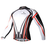 Men's Cycling Long-sleeved Jersey Autum Fashion Cycling Suit Cycling Bibtight Trouser Black and White  Quick Dry Sportswear(velvet) NO.711 -  Cycling Apparel, Cycling Accessories | BestForCycling.com 