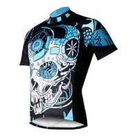 ILPALADINO Sick Skull Men's Cycling Jersey Fashion Bicycling Pro Cycle Clothing Racing Apparel Outdoor Sports Leisure Biking T-shirt  Black and Blue Comfortable Biking Apparel 738 -  Cycling Apparel, Cycling Accessories | BestForCycling.com 