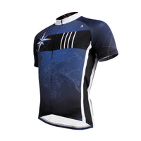 Ilpaladino Cloudy Sky Blue& Black Breathable Cycling Jersey Men's Short-Sleeve Apparel Outdoor Sports Gear Bicycling Shirts Summer Quick Dry  Wear NO.637 -  Cycling Apparel, Cycling Accessories | BestForCycling.com 