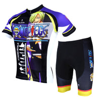 ONE PIECE Series Men's Short-sleeve Cycling Suit  T-shirt Summer Ace/Luffy/Zoro/Chopper/Brook/Usopp/Sanji/Franky -  Cycling Apparel, Cycling Accessories | BestForCycling.com 