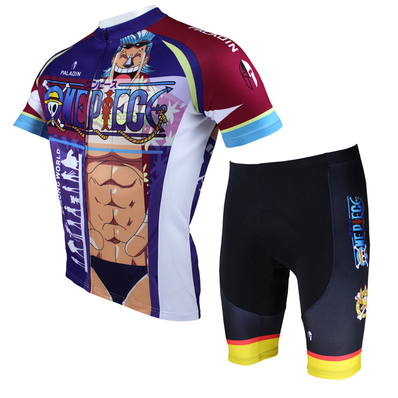 ONE PIECE Series Cola-powered Cyborg Franky Straw Hat Pirates Men's Cycling Suit/Jersey Team Kit Jacket T-shirt Summer Spring Autumn Clothes Sportswear Cartoon NO.080 -  Cycling Apparel, Cycling Accessories | BestForCycling.com 