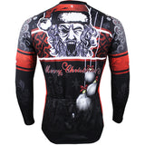 Hot Sale Cycling Jersey Cycling Clothing Wholesale Spring and Summer Men's Long-sleeved Jersey Santa Claus Design Christmas Gifts Black and Red NO.090 -  Cycling Apparel, Cycling Accessories | BestForCycling.com 