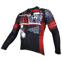 Hot Sale Cycling Jersey Cycling Clothing Wholesale Spring and Summer Men's Long-sleeved Jersey Santa Claus Design Christmas Gifts Black and Red NO.090 -  Cycling Apparel, Cycling Accessories | BestForCycling.com 