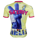 Ilpaladino The smurfs Man's Spring Summer Sportswear Short-sleeve Cycling Jersey Bicycling Pro Cycle Clothing Racing Apparel Outdoor Sports Leisure Biking T-shirt Cartoon World NO.095 -  Cycling Apparel, Cycling Accessories | BestForCycling.com 