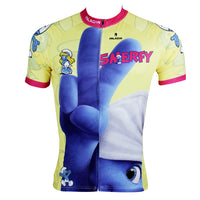 Ilpaladino The smurfs Man's Spring Summer Sportswear Short-sleeve Cycling Jersey Bicycling Pro Cycle Clothing Racing Apparel Outdoor Sports Leisure Biking T-shirt Cartoon World NO.095 -  Cycling Apparel, Cycling Accessories | BestForCycling.com 