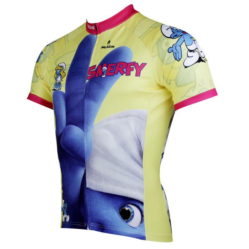 Ilpaladino The smurfs Man's Spring Summer Sportswear Short-sleeve Cycling Jersey Bicycling Pro Cycle Clothing Racing Apparel Outdoor Sports Leisure Biking T-shirt Cartoon World NO.095 -  Cycling Apparel, Cycling Accessories | BestForCycling.com 