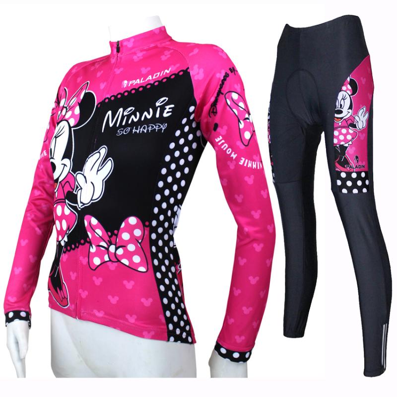 Ilpaladino Mickey Mouse's Girlfriend Minnie Woman's Short/Long-sleeve Cycling Jersey/Suit Sportswear Leisure Biking Shirt Cartoon World NO.096 -  Cycling Apparel, Cycling Accessories | BestForCycling.com 