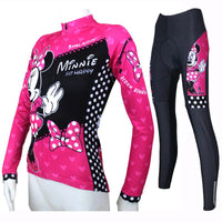 Ilpaladino Mickey Mouse's Girlfriend Minnie Woman's Short/Long-sleeve Cycling Jersey/Suit Sportswear Leisure Biking Shirt Cartoon World NO.096 -  Cycling Apparel, Cycling Accessories | BestForCycling.com 