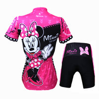 Ilpaladino Mickey Mouse's Girlfriend Minnie Woman's Short/Long-sleeve Cycling Jersey/Suit Sportswear Leisure Biking Shirt Cartoon World NO.096 -  Cycling Apparel, Cycling Accessories | BestForCycling.com 