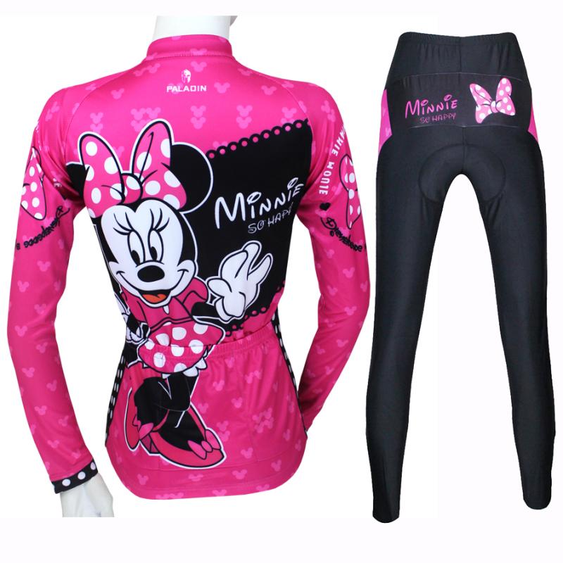 Ilpaladino Mickey Mouse's Girlfriend Minnie Woman's Short/Long-sleeve Cycling Jersey/Suit Sportswear Leisure Biking Shirt Cartoon World NO.096 -  Cycling Apparel, Cycling Accessories | BestForCycling.com 