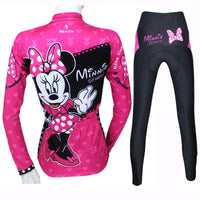 Ilpaladino Mickey Mouse's Girlfriend Minnie Woman's Short/Long-sleeve Cycling Jersey/Suit Sportswear Leisure Biking Shirt Cartoon World NO.096 -  Cycling Apparel, Cycling Accessories | BestForCycling.com 