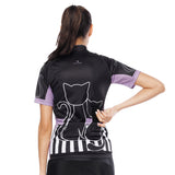 Black Cats Kitty Purple-side Women's Cycling Short-sleeve Bike Jersey T-shirt Summer Spring Road Bike Wear Mountain Bike MTB Clothes Sports Apparel Top NO. 799 -  Cycling Apparel, Cycling Accessories | BestForCycling.com 