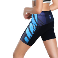 Blue Decor Black Womans Shorts UPF 50+ Spandex Yoga Tight Running Riding Gear Summer Fitness Wear Sports Clothes Hiking Courtgame Apparel Quick dry Breathable -With Pocket Design NO.860 -  Cycling Apparel, Cycling Accessories | BestForCycling.com 