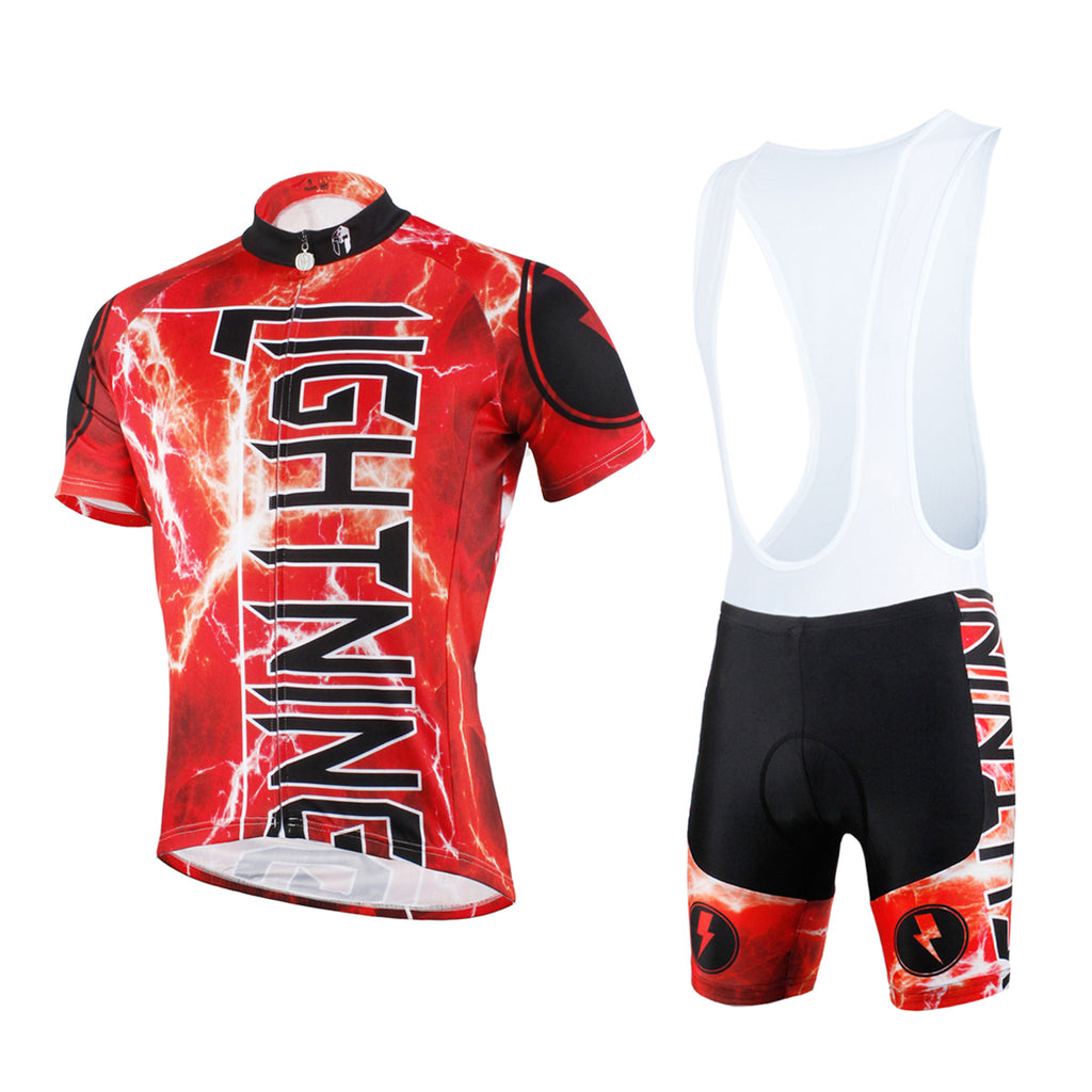 Ilpaladino Flashing Lightning Natural Phenomenon Cycling Short-sleeve Suit /Jersey Exercise Bicycling Pro Cycle Clothing Racing Apparel Outdoor Sports Leisure Biking Shirts Team Kit Red NO.616 -  Cycling Apparel, Cycling Accessories | BestForCycling.com 