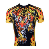 ILPALADINO Fire Tiger Cycling Rock Design Long/Short-Sleeve Men's Bike Shirt/Suit Breathable and Quick Dry Road Biking Wear Yellow NO.109 -  Cycling Apparel, Cycling Accessories | BestForCycling.com 