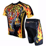 ILPALADINO Fire Tiger Cycling Rock Design Long/Short-Sleeve Men's Bike Shirt/Suit Breathable and Quick Dry Road Biking Wear Yellow NO.109 -  Cycling Apparel, Cycling Accessories | BestForCycling.com 