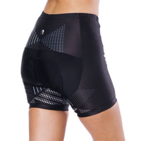 Broken Line Black Womans Cycling Spinning Padded Bike Shorts UPF 50+ NO. 795 -  Cycling Apparel, Cycling Accessories | BestForCycling.com 
