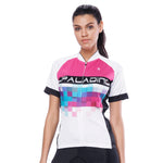 Pink Blue Mosaic Women's Cycling Short-sleeve Bike Jersey T-shirt Summer Spring Road Bike Wear Mountain Bike MTB Clothes Sports Apparel Top NO. 788 -  Cycling Apparel, Cycling Accessories | BestForCycling.com 