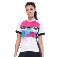 Pink Blue Mosaic Women's Cycling Short-sleeve Bike Jersey T-shirt Summer Spring Road Bike Wear Mountain Bike MTB Clothes Sports Apparel Top NO. 788 -  Cycling Apparel, Cycling Accessories | BestForCycling.com 