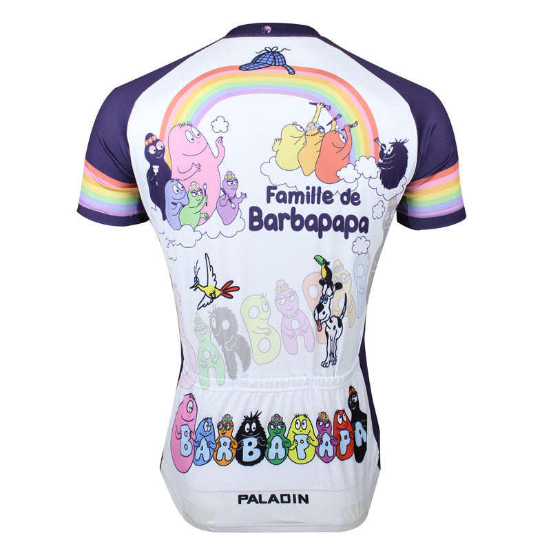 Famille de Barbapapa Rainbow Men's Short-Sleeve Cycling Jersey Breathable Sports Bicycling Shirts Summer Quick Dry Sportswear  NO.115 -  Cycling Apparel, Cycling Accessories | BestForCycling.com 