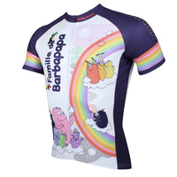 Famille de Barbapapa Rainbow Men's Short-Sleeve Cycling Jersey Breathable Sports Bicycling Shirts Summer Quick Dry Sportswear  NO.115 -  Cycling Apparel, Cycling Accessories | BestForCycling.com 