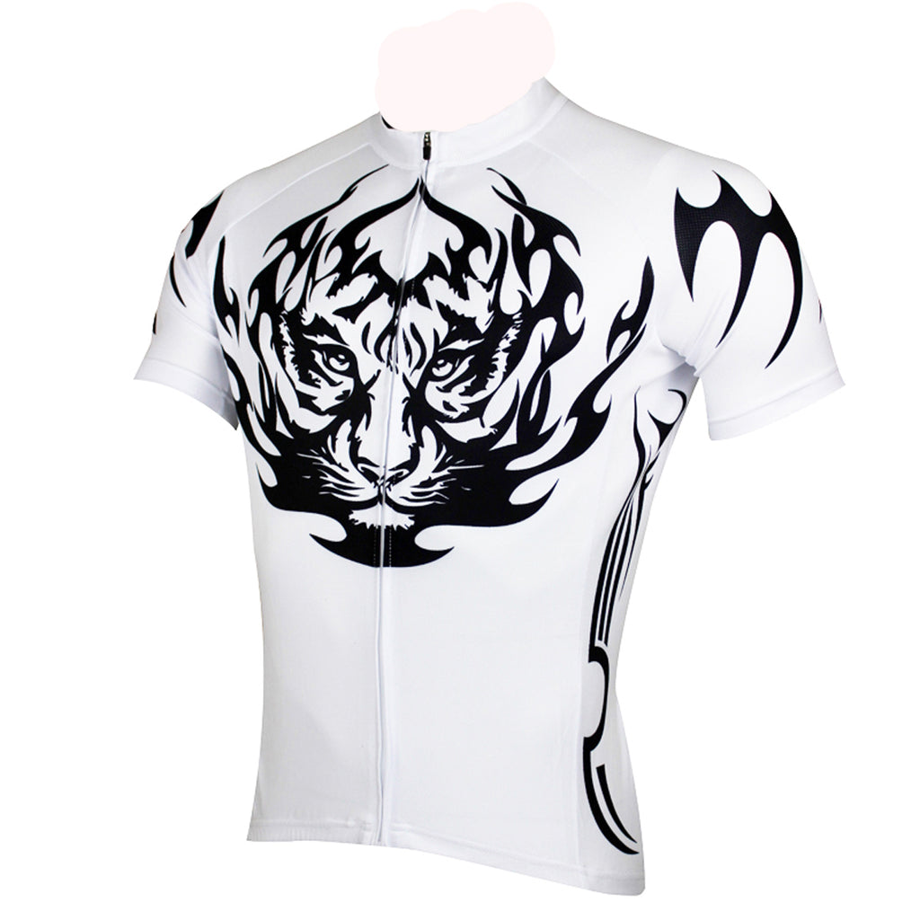 Ilpaladino Tiger White Men's Shirt Cycling Jersey Sportswear Bicycling Pro Cycle Clothing Racing Apparel Outdoor Sports Leisure Biking T-shirt Summer NO.117 -  Cycling Apparel, Cycling Accessories | BestForCycling.com 