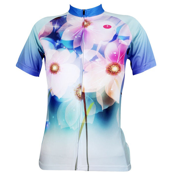 Ilpaladino Dreamy Flower Petal Summer Women's Short-Sleeve Cycling Jersey Biking Shirts Breathable Outdoor Sports Gear Leisure Biking T-shirt Sports Clothes NO. 119 -  Cycling Apparel, Cycling Accessories | BestForCycling.com 
