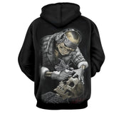Doctor Surgery Skull Black Hoodies Sweatshirt Long Sleeve Hooded Pullover with Pockets Spring Autumn NO.1231 -  Cycling Apparel, Cycling Accessories | BestForCycling.com 