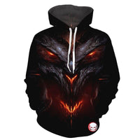 Hell Fire Monster Black Hoodies Sweatshirt Long Sleeve Hooded Pullover with Pockets Spring Autumn NO.1234 -  Cycling Apparel, Cycling Accessories | BestForCycling.com 