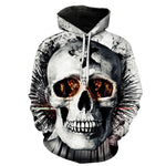 Broken White Skull Monster Black Hoodies Long Sleeve Hooded Pullover with Pockets Spring Autumn NO.1236 -  Cycling Apparel, Cycling Accessories | BestForCycling.com 