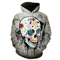 Flowers Skull Hoodies Sweatshirt Long Sleeve Hooded Pullover with Pockets Spring Autumn NO.1240 -  Cycling Apparel, Cycling Accessories | BestForCycling.com 