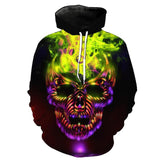 Yellow Smoke Skull Hoodies Sweatshirt Long Sleeve Hooded Pullover with Pockets Spring Autumn NO.1241 -  Cycling Apparel, Cycling Accessories | BestForCycling.com 