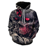 Red-eye Skull Warrior Hoodies Sweatshirt Long Sleeve Hooded Pullover with Pockets Spring Autumn NO.1242 -  Cycling Apparel, Cycling Accessories | BestForCycling.com 