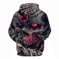 Red-eye Skull Warrior Hoodies Sweatshirt Long Sleeve Hooded Pullover with Pockets Spring Autumn NO.1242 -  Cycling Apparel, Cycling Accessories | BestForCycling.com 