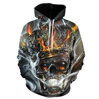 Skull King Hoodies Sweatshirt Long Sleeve Hooded Pullover with Pockets Spring Autumn NO.1244 -  Cycling Apparel, Cycling Accessories | BestForCycling.com 