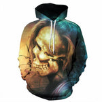Lakeside Skull with Hair Hoodies Sweatshirt Long Sleeve Hooded Pullover with Pockets Spring Autumn NO.1245 -  Cycling Apparel, Cycling Accessories | BestForCycling.com 