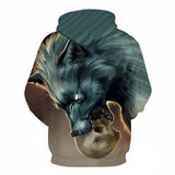 Wolf Skull Hoodies Sweatshirt Long Sleeve Hooded Pullover with Pockets Spring Autumn NO.1247 -  Cycling Apparel, Cycling Accessories | BestForCycling.com 