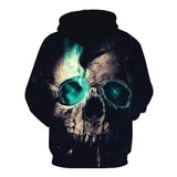 Green Light Mysterious Skull Hoodies Sweatshirt Long Sleeve Hooded Pullover with Pockets Spring Autumn NO.1253 -  Cycling Apparel, Cycling Accessories | BestForCycling.com 